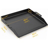 Gietijzeren Plancha Grillplaat 48x36cm - Geschikt voor Diverse Barbecues (29% Korting)