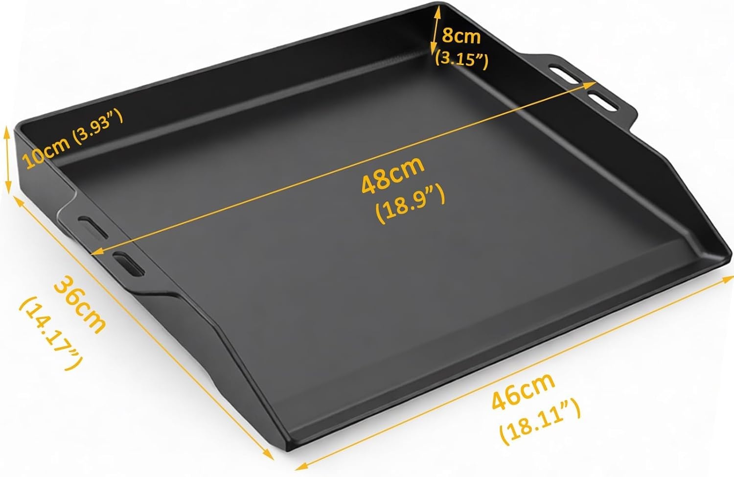 Gietijzeren Plancha Grillplaat 48x36cm - Geschikt voor Diverse Barbecues (29% Korting)