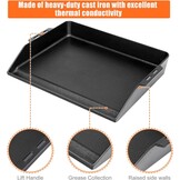 Gietijzeren Plancha Grillplaat 48x36cm - Geschikt voor Diverse Barbecues (29% Korting)