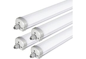 Set van 4 LED Buislampen 150cm IP65 | 48W Wit Licht 6500K | 52% Korting