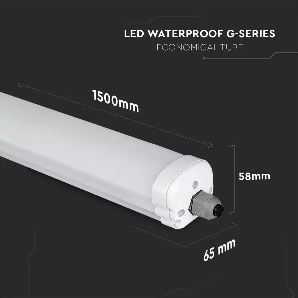 LED Buislamp Vochtige Ruimtes IP65 | 150cm | 4x Wit Licht (48W)