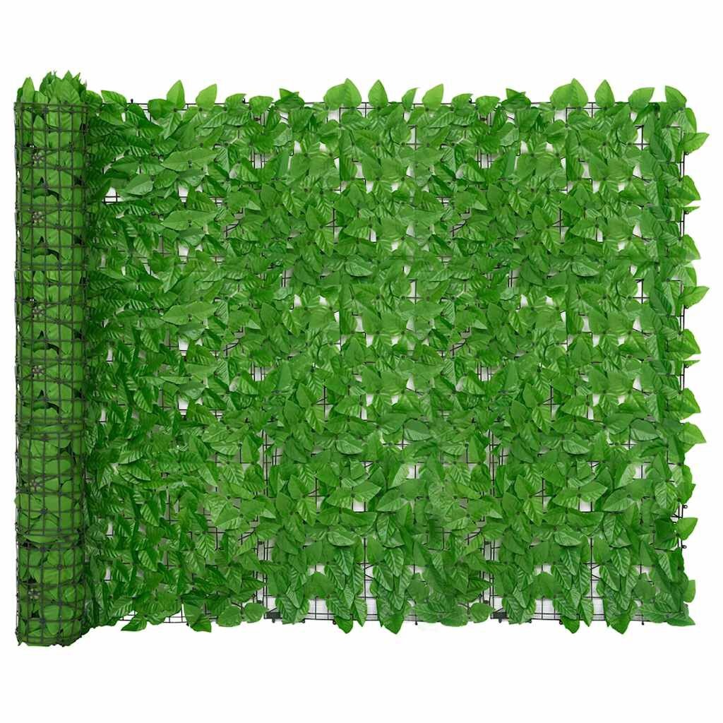 Balkonscherm met groene bladeren, 300x150 cm - 34% Korting