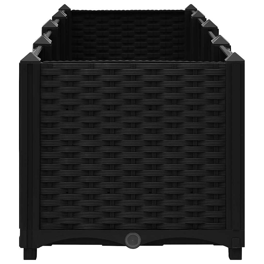Verhoogde Plantenbak Zwart 160x40x38 cm - 34% Korting