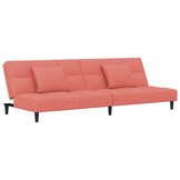 Roze Fluweel Slaapbank 2-zits met Kussens - 35% Korting