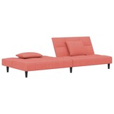 Roze Fluweel Slaapbank 2-zits met Kussens - 35% Korting
