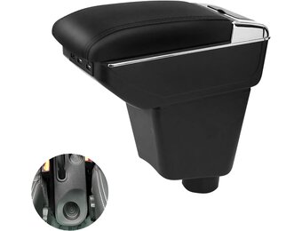 Armleuning Zwart PU-leer Renault Clio IV (2012-2019) met 7 USB-poorten - 34% Korting