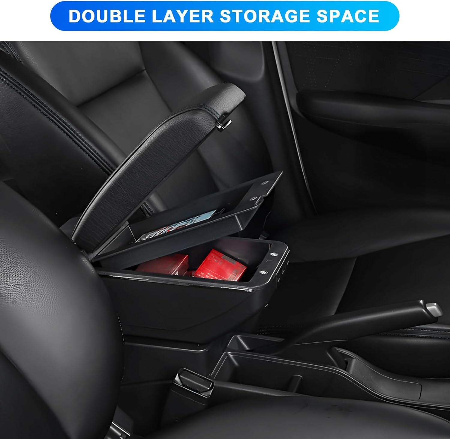 Armleuning Zwart PU-leer Renault Clio IV (2012-2019) met 7 USB-poorten - 34% Korting