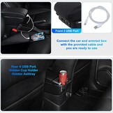Armleuning Zwart PU-leer Renault Clio IV (2012-2019) met 7 USB-poorten - 34% Korting