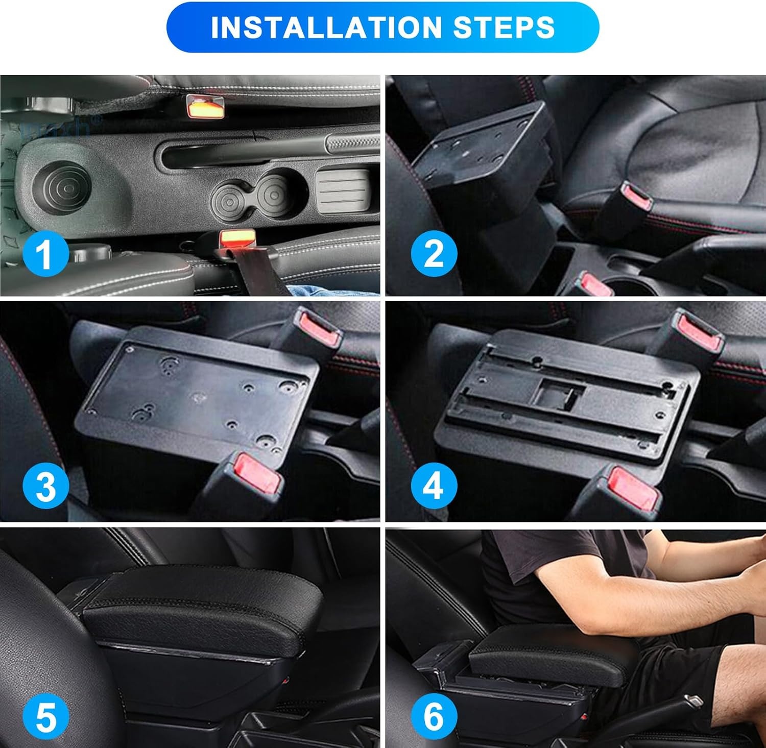 Armleuning Zwart PU-leer Renault Clio IV (2012-2019) met 7 USB-poorten - 34% Korting