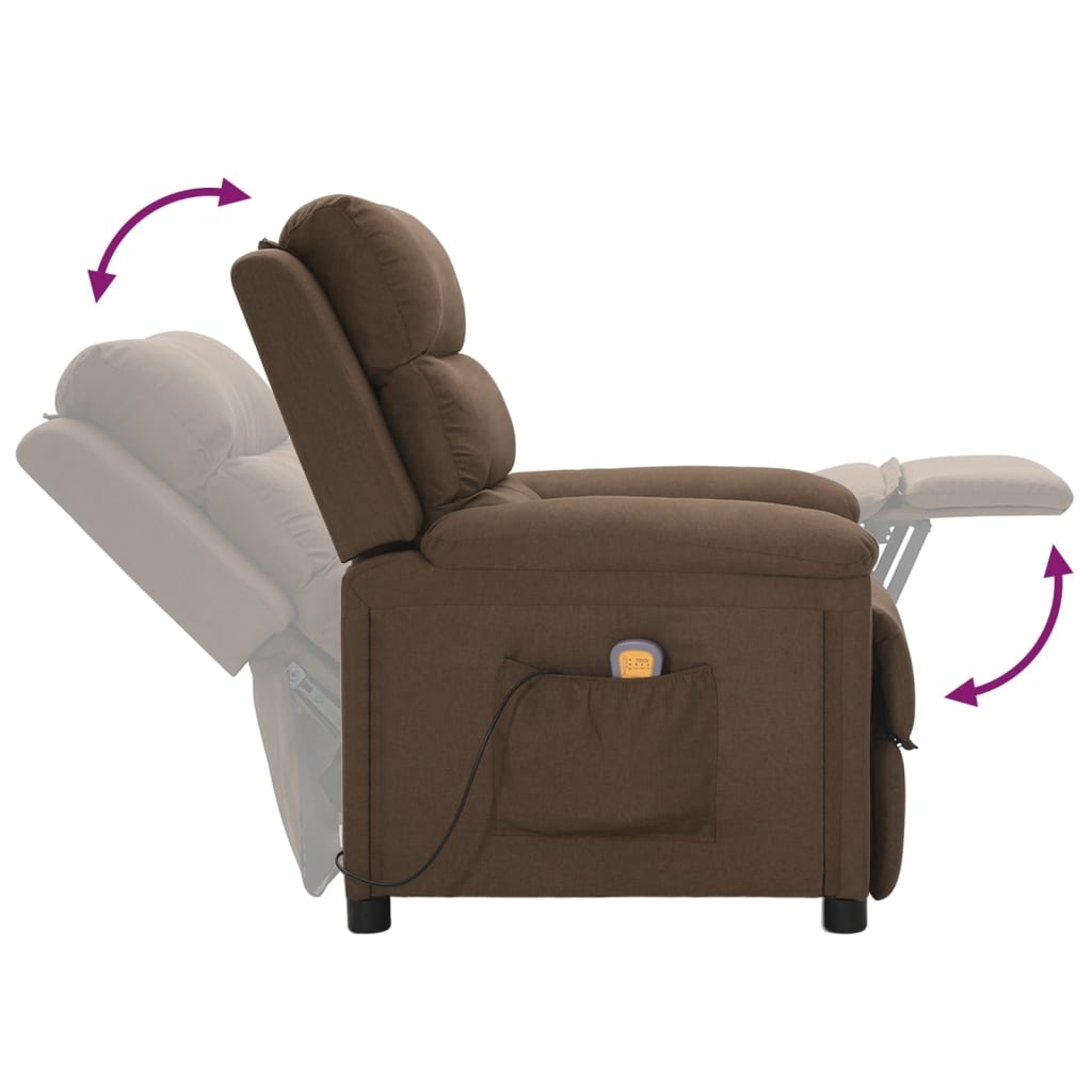 Massagestoel Stof Bruin - 35% Korting