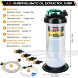 Olieafzuiger 5.3L Handmatig & Pneumatisch - 34% Korting!