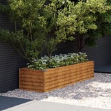 Verhoogde Plantenbak Cortenstaal 194x50x36 cm - 58% Korting!