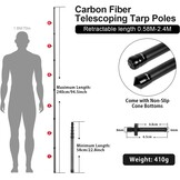 Carbon Tarpstokken Telescopisch 230cm (Set van 2) - 34% Korting