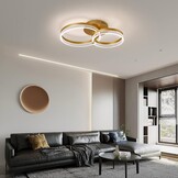 Moderne Goud LED Plafondlamp 32W Dimbaar - 30% Korting