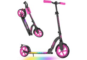 Scooter Big Wheel 2-wiel met Licht & Verstelbaar Stuur - 34% Korting