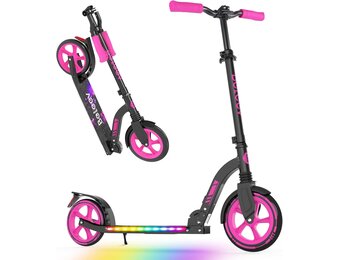 Scooter Big Wheel 2-wiel met Licht & Verstelbaar Stuur - 34% Korting