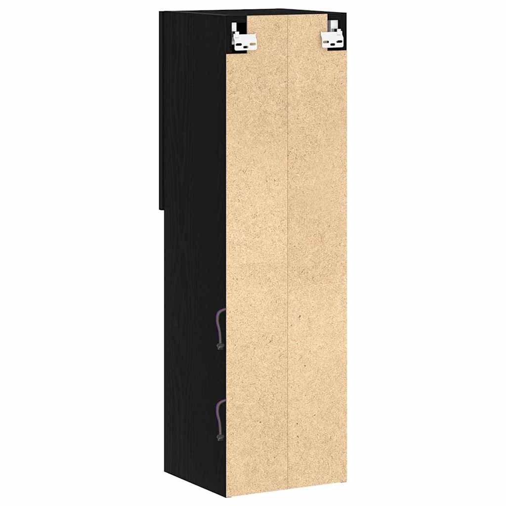 TV-kast Zwart 30.5x30x102cm Bewerkt Hout - 34% Korting