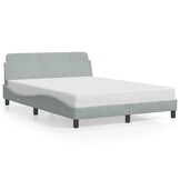 vidaXL Bedframe zonder matras 120x200 cm fluweel lichtgrijs