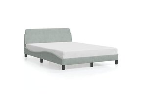 Lichtgrijs Fluweel Bedframe 120x200 cm - 35% Korting