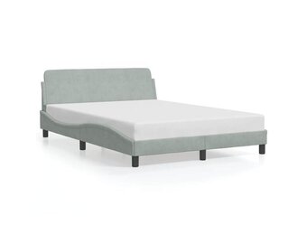 vidaXL Bedframe zonder matras 120x200 cm fluweel lichtgrijs