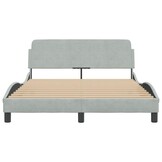 vidaXL Bedframe zonder matras 120x200 cm fluweel lichtgrijs