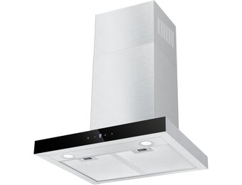 TopStrong Afzuigkap 60 cm, afzuigkap convectie/afvoerlucht, afzuigkap met 700 m³/h luchtstroom, afzuigkap 60 cm roestvrij staal, 9 standen soft touch-besturing en 2 W ledlicht