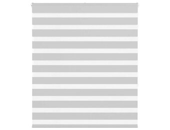 vidaXL Zebra rolgordijn 130x150 cm stofbreedte 125,9 cm lichtgrijs