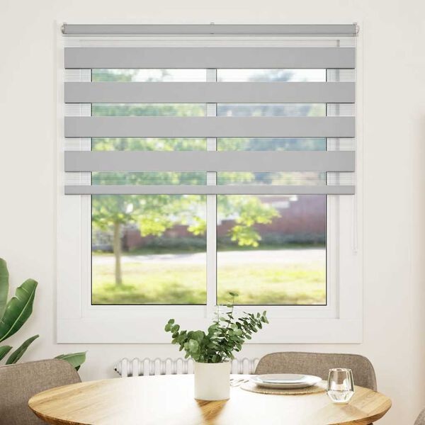 Lichtgrijs Zebra Rolgordijn 130x150 cm - 83% Korting!