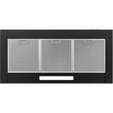 CIARRA CBCB9201 A++ Afzuigkap 90 cm, 370m³/u 3 standen,roestvrij staal, piramidevormig wandmodel,afvoervariant en recirculatie afzuigkap met koolstoffilter CBCF002, zwart
