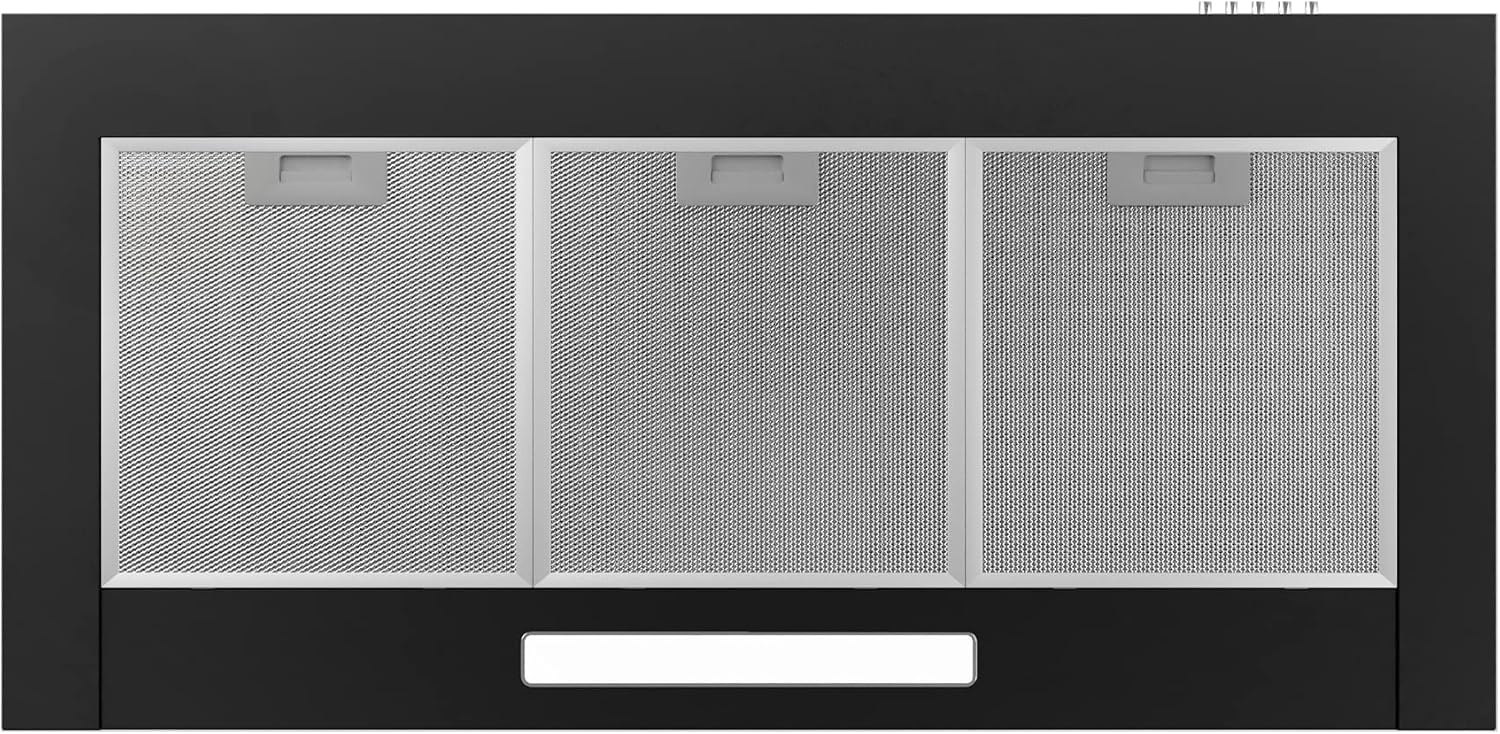 CIARRA CBCB9201 A++ Afzuigkap 90 cm, 370m³/u 3 standen,roestvrij staal, piramidevormig wandmodel,afvoervariant en recirculatie afzuigkap met koolstoffilter CBCF002, zwart