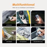 FLEXTAILGEAR MAX Pump 3 draagbare luchtpomp, 5,0 kPa, verlichting, USB-opladen voor het opblazen en legen van zwemhulpen, luchtbedden en zwemringen, vacuümopbergzak