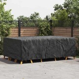 vidaXL Hoes voor tuinmeubelen Zwart 300 x 200 x 90 cm 600D
