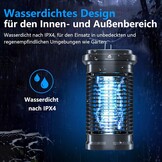 Homesuit Vliegenval, elektrische insectenverdelger, muggenlamp, muggenafweer, outdoor, 20 W, 4000 V, elektrische muggenzapper, effectief voor het verminderen van vliegende insecten voor binnen