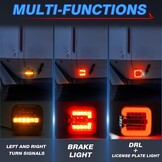 MICTUNING 12V LED Trailer Achterlicht Set met 13-Pins Plug, 7.5m Kabel, E9 Gecertificeerd, IP67 Waterdicht