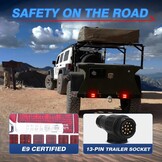 MICTUNING 12V LED Trailer Achterlicht Set met 13-Pins Plug, 7.5m Kabel, E9 Gecertificeerd, IP67 Waterdicht