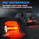 MICTUNING 12V LED Trailer Achterlicht Set met 13-Pins Plug, 7.5m Kabel, E9 Gecertificeerd, IP67 Waterdicht