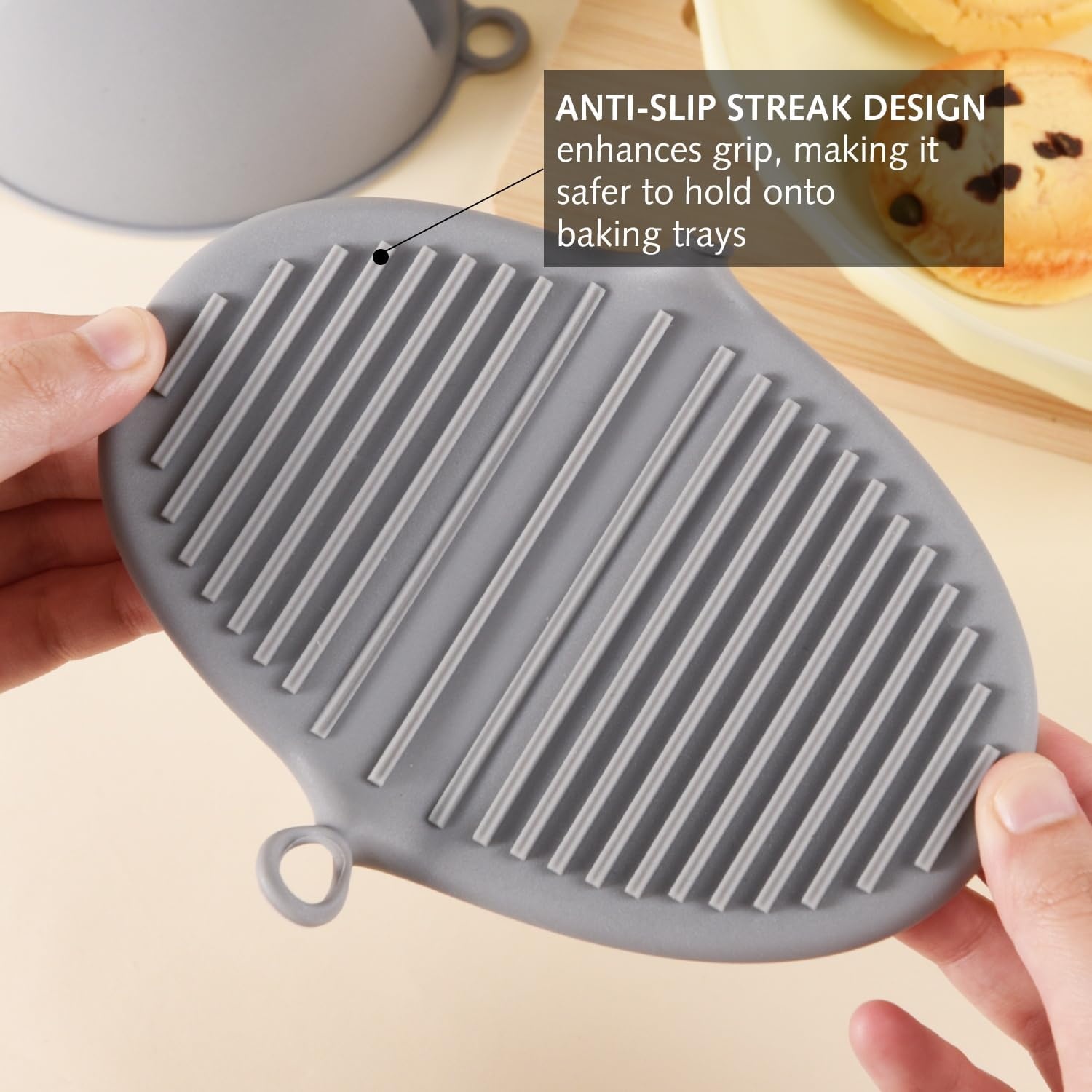 Hittebestendige siliconen ovenwanten voor airfryer, bakken en barbecue - Zwart