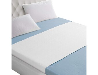 Wasbaar incontinentie bedmat met piping - Waterdichte matrashoes herbruikbaar (86 x 132 cm)
