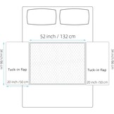 Wasbaar incontinentie bedmat met piping - Waterdichte matrashoes herbruikbaar (86 x 132 cm)