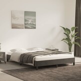 vidaXL Bedframe zonder matras 140x190 cm fluweel donkergrijs