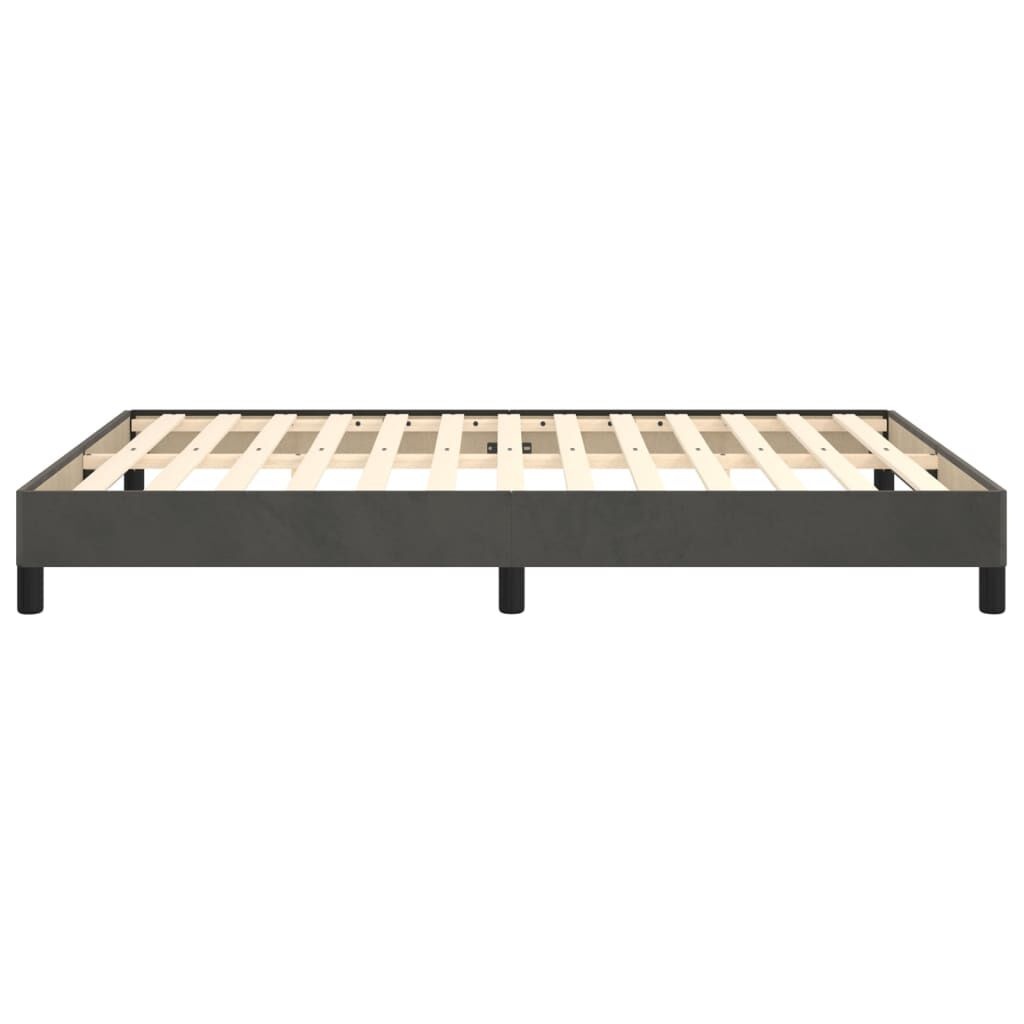 vidaXL Bedframe zonder matras 140x190 cm fluweel donkergrijs