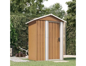 Tuinschuur Gegalvaniseerd Staal Bruin - 35% Korting!