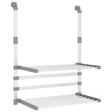 vidaXL Droogrek voor balkon 54x25x42 cm aluminium