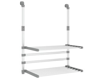 vidaXL Droogrek voor balkon 54x25x42 cm aluminium