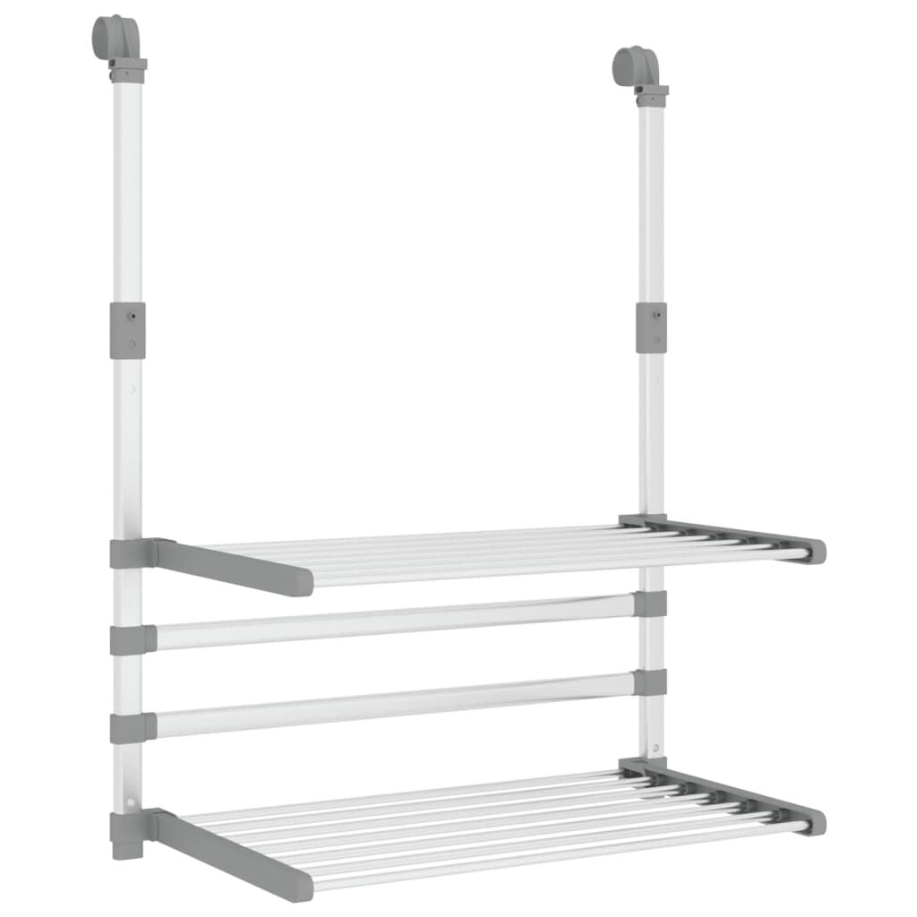 vidaXL Droogrek voor balkon 54x25x42 cm aluminium