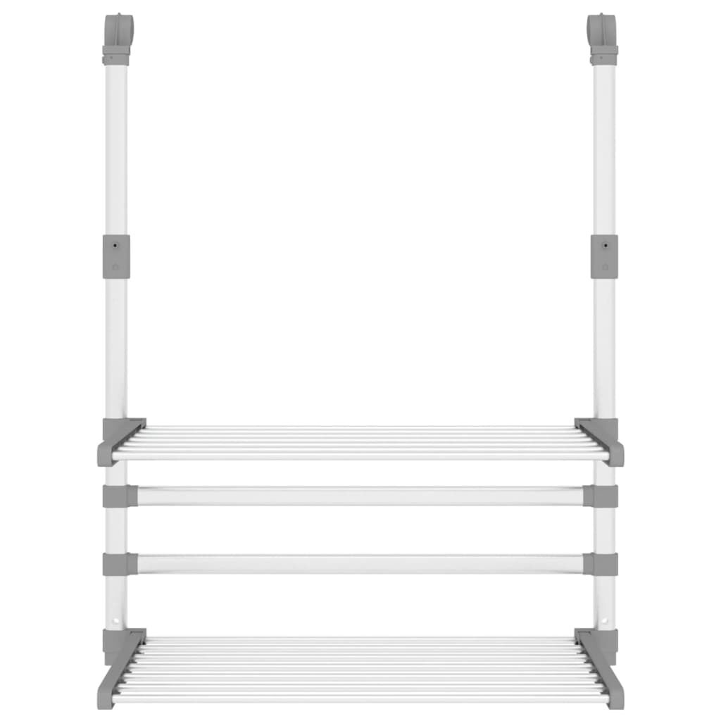 vidaXL Droogrek voor balkon 54x25x42 cm aluminium