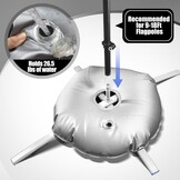 Opvouwbare Grondbasis Vlaggenmast Ø 0,65 inch met Waterzak | Roestvrij Staal | 77% Korting