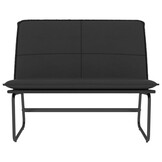 vidaXL Bankje 100x75x76 cm kunstleer zwart