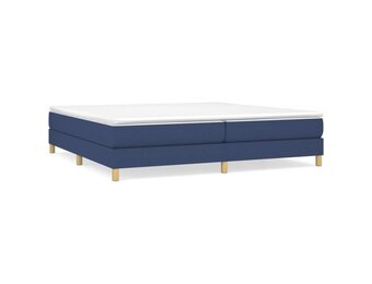 vidaXL Bedframe zonder matras stof blauw 200x200 cm