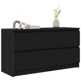 vidaXL Tv-meubel 100x35x54 cm bewerkt hout zwart